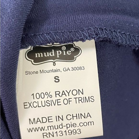 Mudpie Navy Cold Shoulder Dress Size Small NWT - Picture 6 of 6